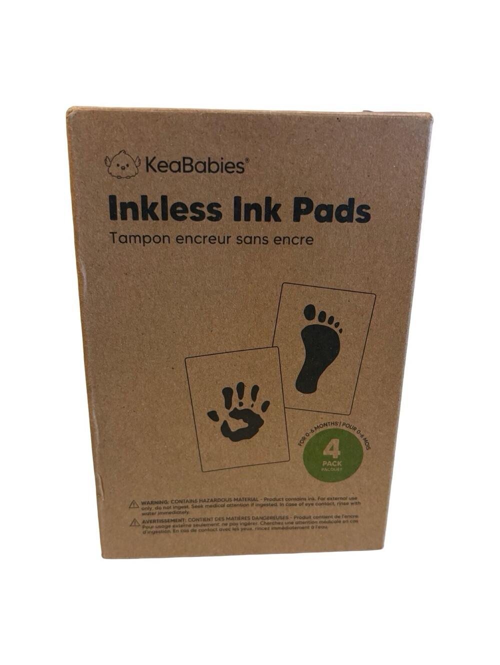 KEABABIES INKLESS INK PADS 4-Pack Inkless Hand and Footprint Kit